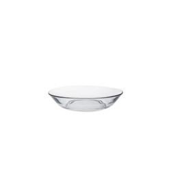 Assiette creuse en verre trempé transparent - 175mm