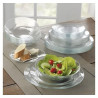 Assiette creuse en verre trempé transparent - 175mm
