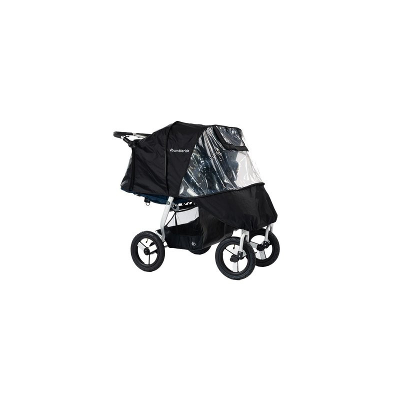 Habillage pluie pour poussette double