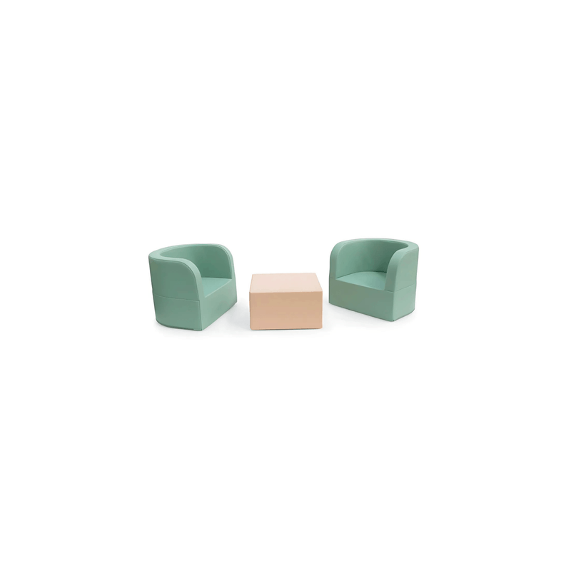 Ensemble de fauteuils avec carré