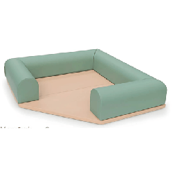 Parc en mousse avec entrée - Bleu