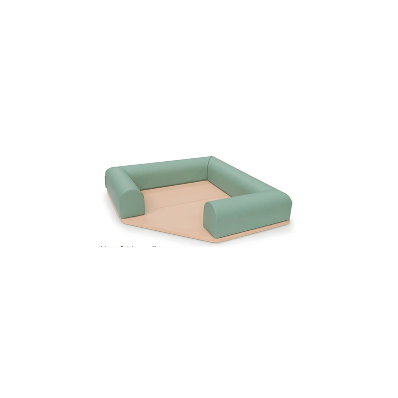 Parc en mousse avec entrée - Bleu