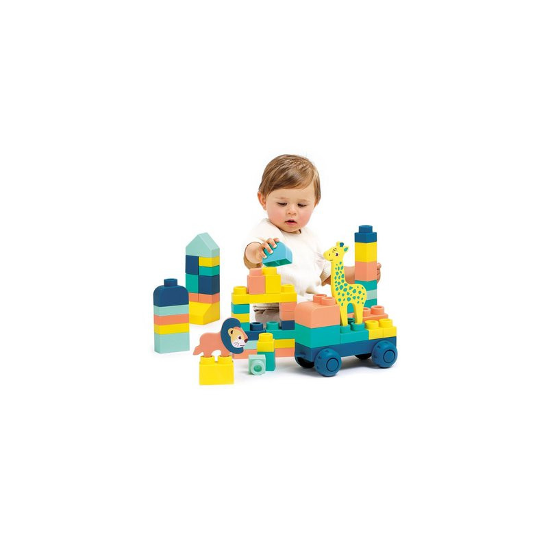 Blocs de constructions avec figurines animaux