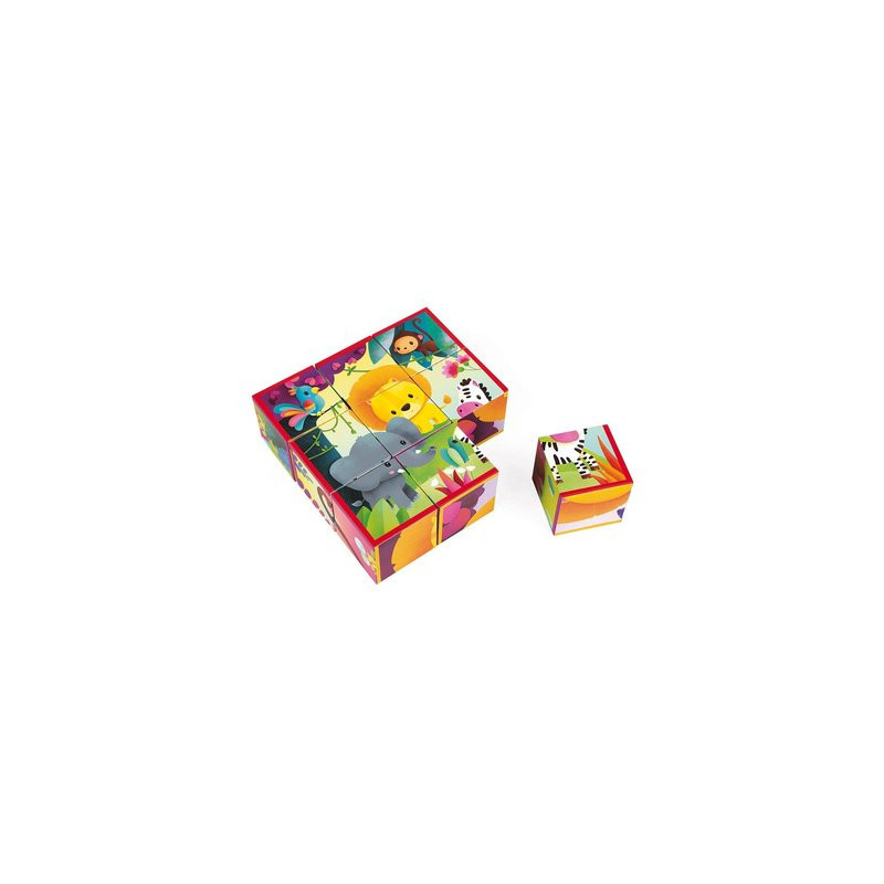 Kubkid - animaux de la jungle - 9 cubes