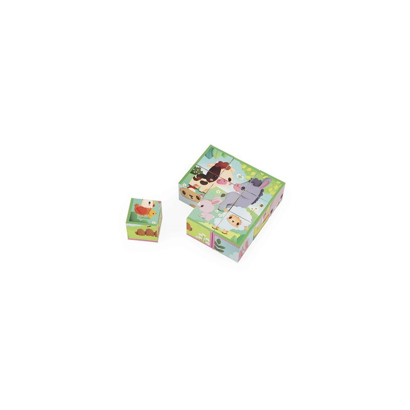 9 Cubes Animaux De La Ferme