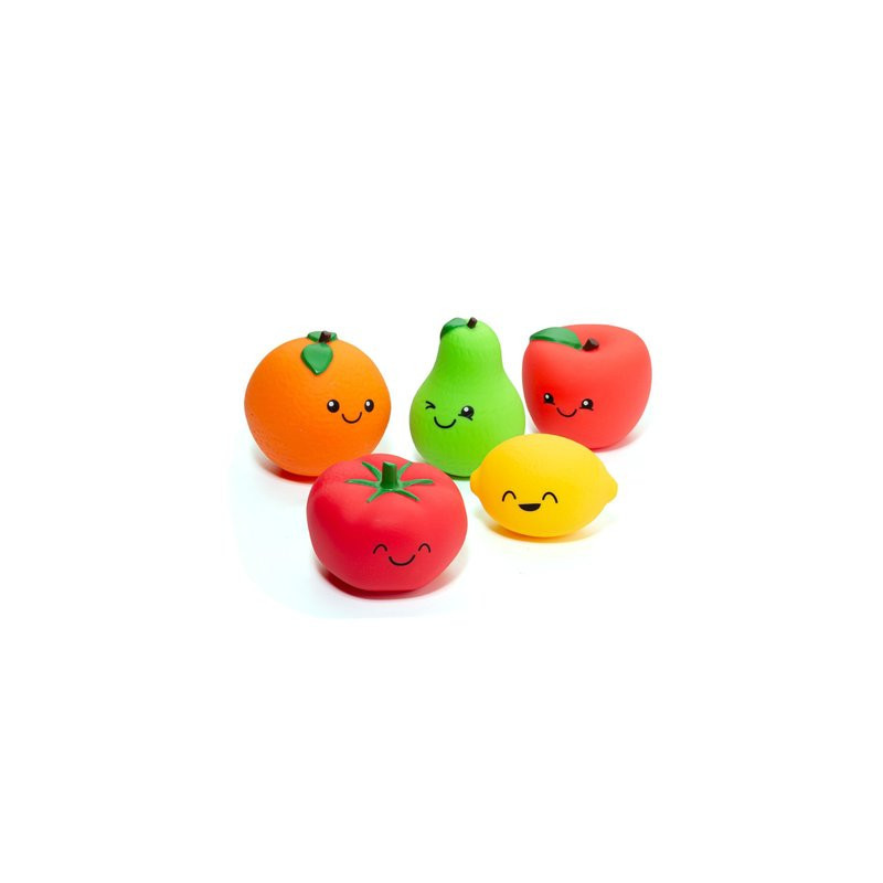 5 Fruits sensoriels souples - enfants et seniors -