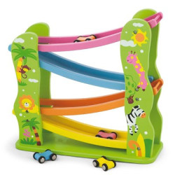 Circuit toboggan + 4 véhicules