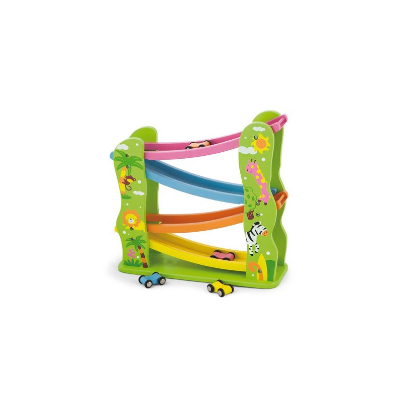 Circuit toboggan + 4 véhicules