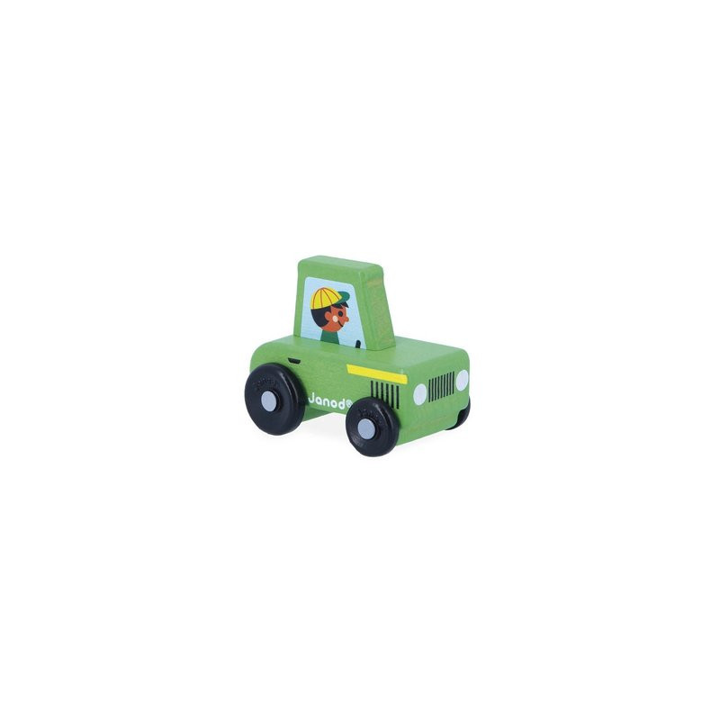 Véhicule tracteur en bois