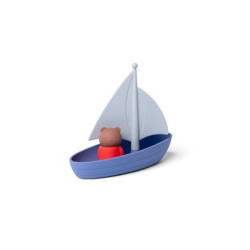 Jouets de bain ours sur un bateau en silicone  - Little L