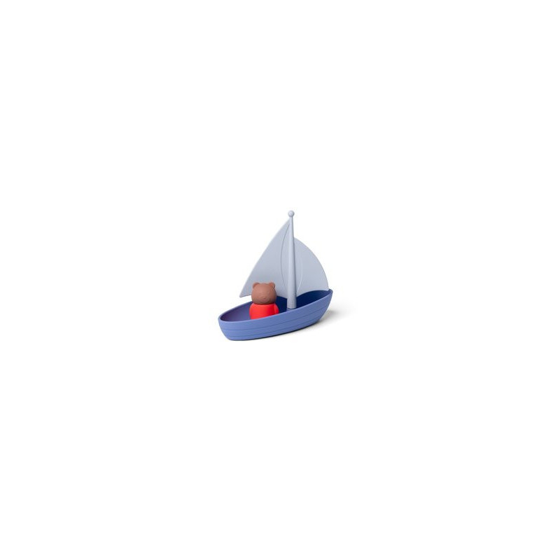 Jouets de bain ours sur un bateau en silicone  - Little L