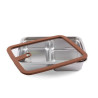 Boite de conservation 3 compartiments - 160 cl - Inox micro-ondable