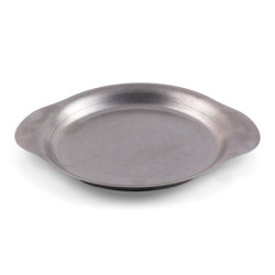 Assiette à poignées rondes - Inox micro-ondable