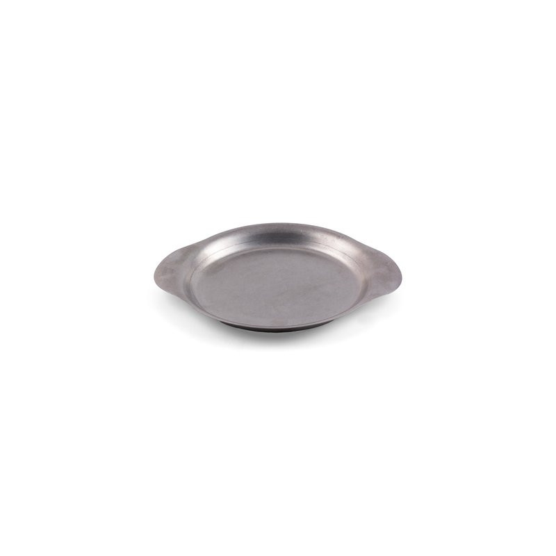 Assiette à poignées rondes - Inox micro-ondable