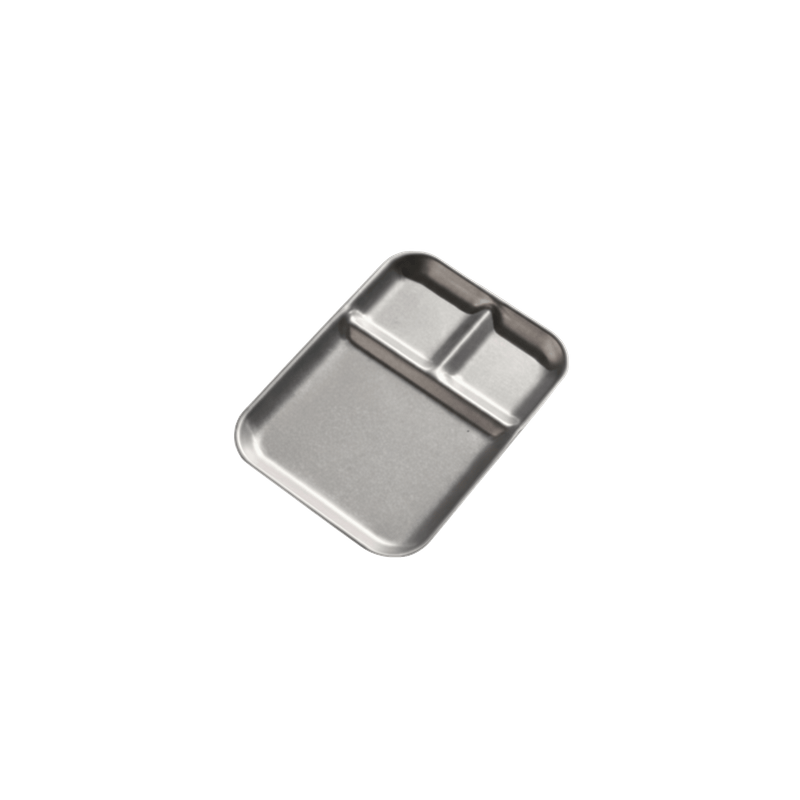 Plateau 3 compartiments - Inox micro-ondable