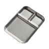 Plateau 3 compartiments - Inox micro-ondable