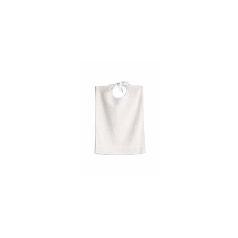 Bavoir uni ineffilochable lacet 33 x 40 cm perles