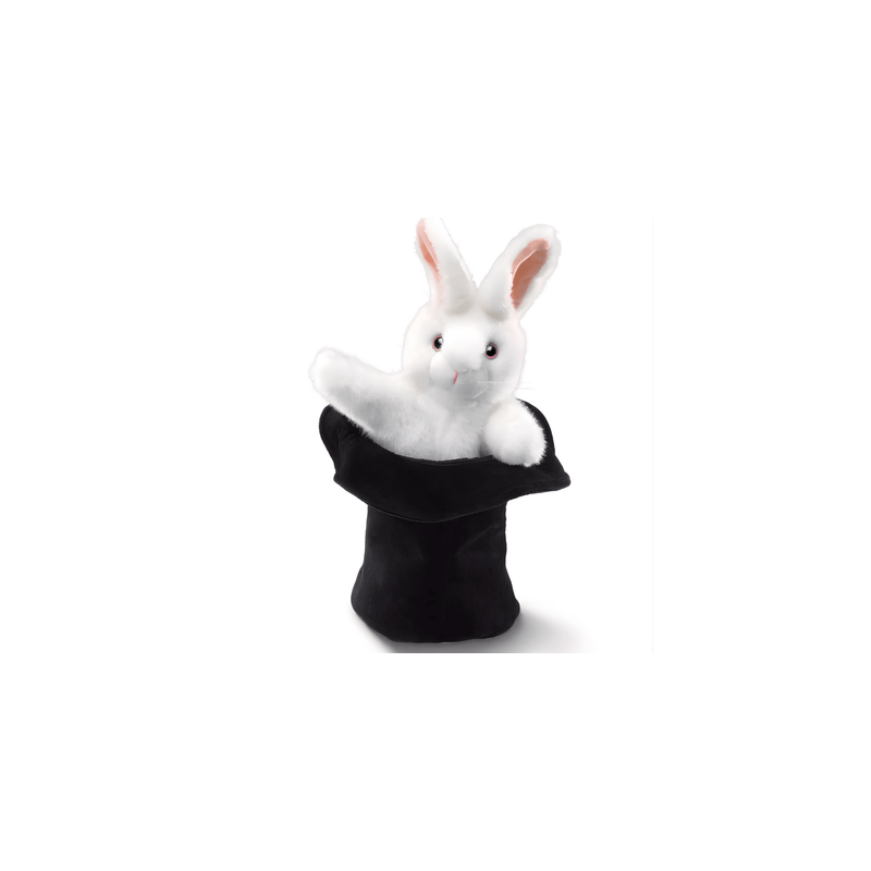 Grande marionnette - Lapin en chapeau de magicien