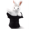 Grande marionnette - Lapin en chapeau de magicien