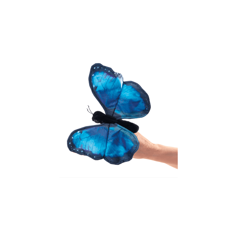 Marionnette à doigt - Papillon Morpho bleu