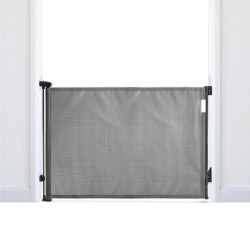 Barrière rétractable jusqu'à 140 cm - Gris