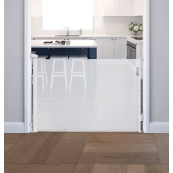 Barrière rétractable jusqu'à 140 cm - Gris