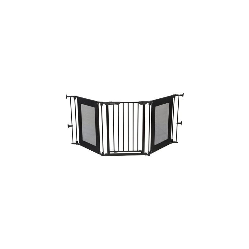 Barrière 3 panneaux 74.5cm à 1.95m - Noir