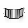 Barrière 3 panneaux 74.5cm à 1.95m - Noir