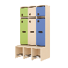 Garde-robe 3 places avec assise - T1
