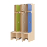 Garde-robe 3 places avec assise - T1