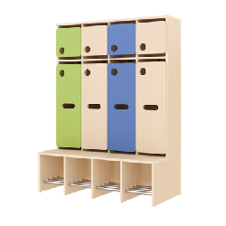 Garde-robe 4 places avec assise - T1