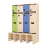 Garde-robe 4 places avec assise - T1