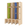 Garde-robe 4 places avec assise - T1