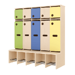 Garde-robe 5 places avec assise - T1