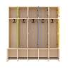 Garde-robe 5 places avec assise - T1
