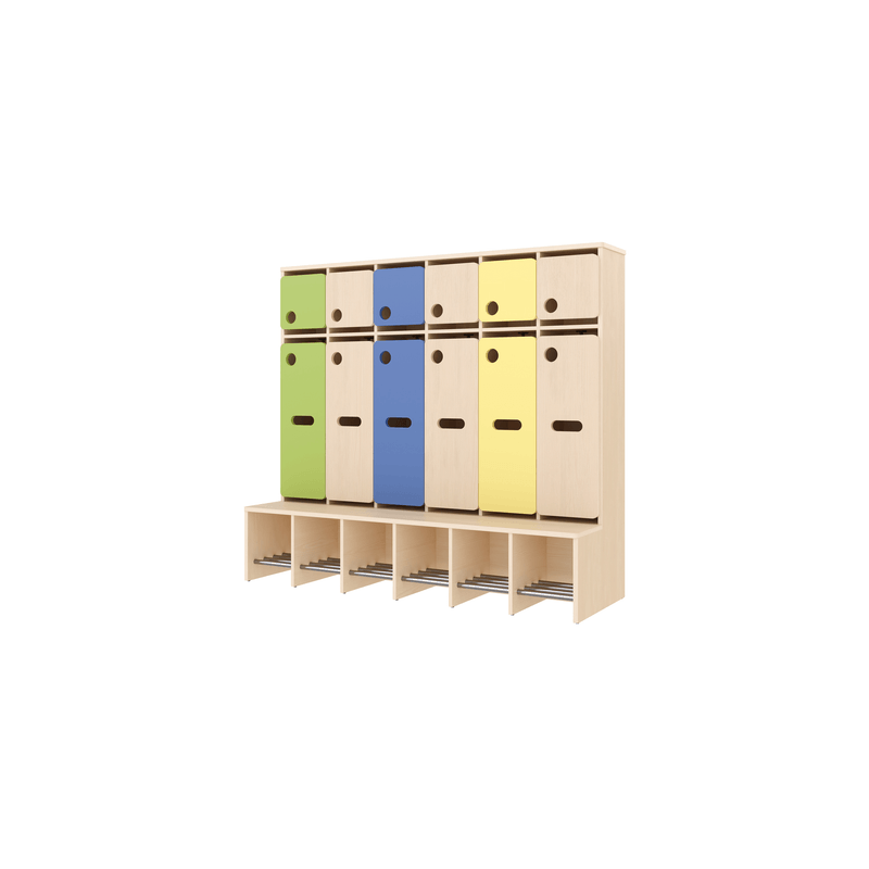 Garde-robe 6 places avec assise - T1