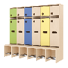 Garde-robe 6 places avec assise - T1