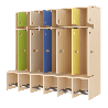 Garde-robe 6 places avec assise - T1