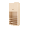 Armoire de rangement 2 portes - Moka