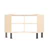 Meuble de rangement arrondi 4 cases - Blum
