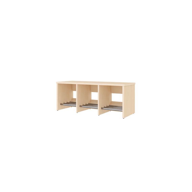 Banc de vestiaire 3 cases 90 cm - Maya