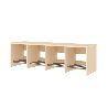 Banc de vestiaire 3 cases 90 cm - Maya