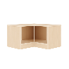 Banc vestiaire 3 casiers - Lana
