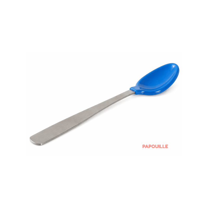 cuillère bébé douce en silicone long manche inox