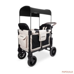 Poussette wagon luxe pro 2 places Noir - 6mois +