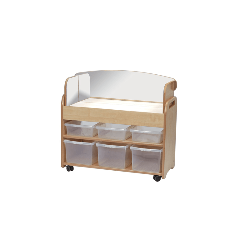 Chariot lumineux avec miroir - 6 rangements