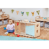 Cuisine d'activités avec robinet en bois
