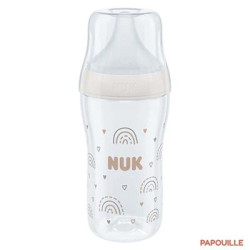 Biberon NUK en verre avec tétine en silicone - 120 ml