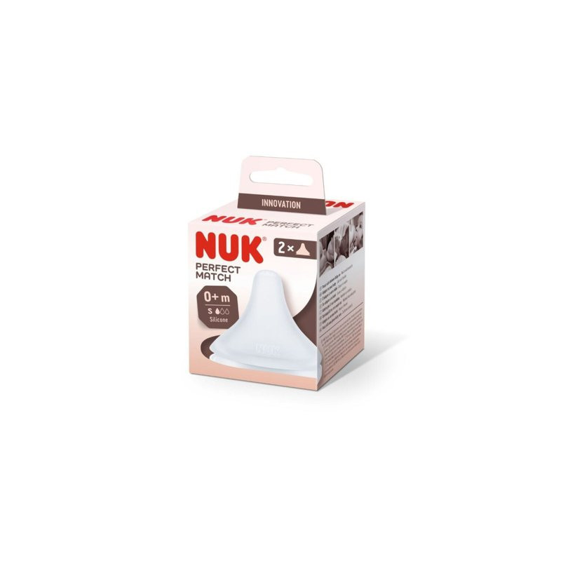 2 tétines NUK en silicone taille S - 0m+