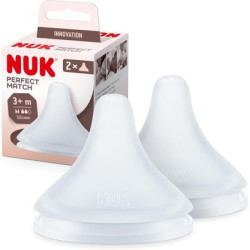 2 tétines NUK en silicone taille S - 0m+